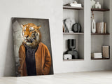 Tiger Head Glass Wall Art