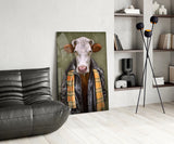 Ox Head Glass Wall Art