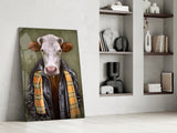 Ox Head Glass Wall Art