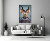 Deer Head Glass Wall Art