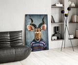 Deer Head Glass Wall Art