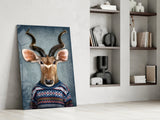 Deer Head Glass Wall Art