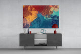 Abstract Colors Glass Wall Art