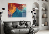 Abstract Colors Glass Wall Art