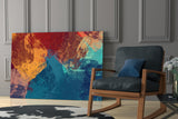 Abstract Colors Glass Wall Art