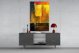 Abstract Colors Glass Wall Art