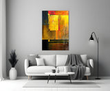 Abstract Colors Glass Wall Art