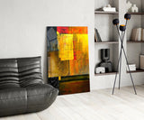 Abstract Colors Glass Wall Art