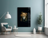 Lion Glass Wall Art