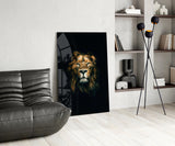 Lion Glass Wall Art