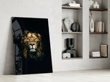 Lion Glass Wall Art