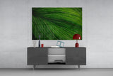 Green Leaf Glass Wall Art