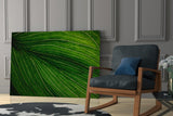 Green Leaf Glass Wall Art