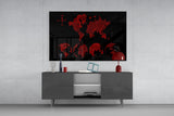 Continents Glass Wall Art