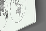 Continents Glass Wall Art