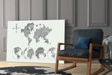 Continents Glass Wall Art