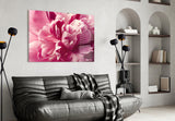 Pink Flower Glass Wall Art