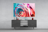 Colored Rose Glass Wall Art