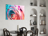 Colored Rose Glass Wall Art