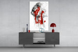 Red Thoughts Glass Wall Art