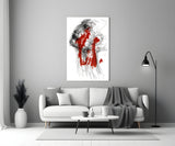 Red Thoughts Glass Wall Art