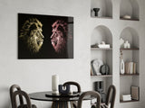 Lion Glass Wall Art