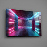 Neon Lights Glass Wall Art