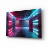 Neon Lights Glass Wall Art