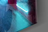 Neon Lights Glass Wall Art