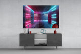 Neon Lights Glass Wall Art