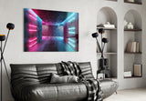 Neon Lights Glass Wall Art