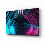 Neon Lights Glass Wall Art