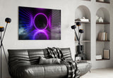 Neon Lights Glass Wall Art