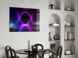 Neon Lights Glass Wall Art