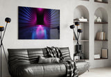 Neon Lights Glass Wall Art