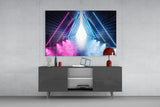 Neon Lights Glass Wall Art