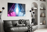 Neon Lights Glass Wall Art