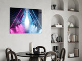 Neon Lights Glass Wall Art