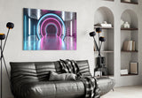 Neon Lights Glass Wall Art