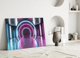 Neon Lights Glass Wall Art