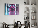 Neon Lights Glass Wall Art