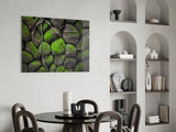 Mossy Stones Glass Wall Art