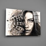 Woman Portrait Glass Wall Art