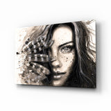 Woman Portrait Glass Wall Art