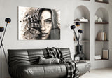 Woman Portrait Glass Wall Art