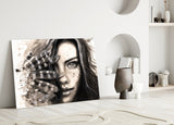 Woman Portrait Glass Wall Art