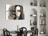 Woman Portrait Glass Wall Art