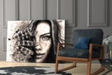 Woman Portrait Glass Wall Art