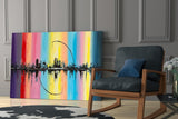 City Silhouette Glass Wall Art