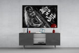 Jazz Blues Music Glass Wall Art